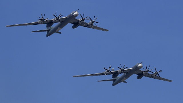 Máy bay ném bom chiến lược Tu-95MS của không quân Nga. Ảnh: RIA Novosti