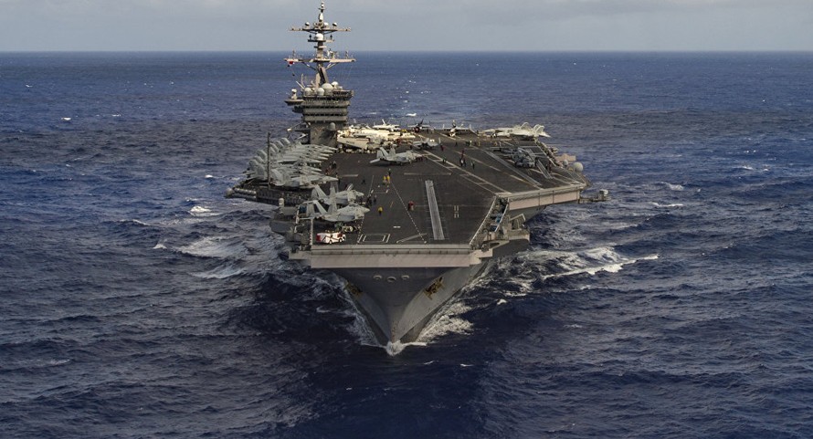 Nhiều dụng ý từ hành động đưa tàu sân bay tới Bán đảo Triều Tiên của Mỹ. Ảnh: US Navy