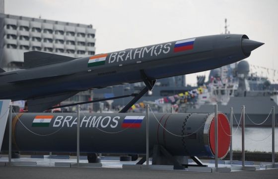 Tên lửa siêu thanh BrahMos. Ảnh: Bộ Quốc phòng Ấn Độ