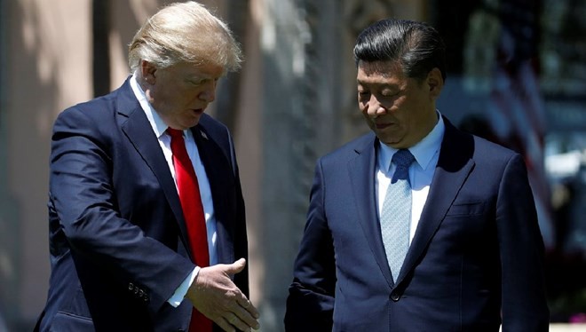 Tổng thống Mỹ Donald Trump và Chủ tịch Trung Quốc Tập Cận Bình. Ảnh: AP