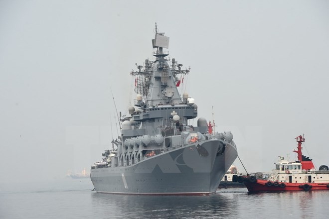 Tàu tuần dương tên lửa Varyag của Nga. Ảnh minh họa. Ảnh: AFP 