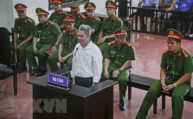 Bị cáo Đào Quang Thực tại phiên tòa. (Ảnh: Vũ Hà/TTXVN)