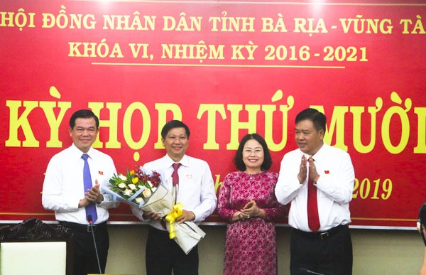 Lãnh đạo tỉnh Bà Rịa - Vũng Tàu chúc mừng ông Trần Văn Tuấn
