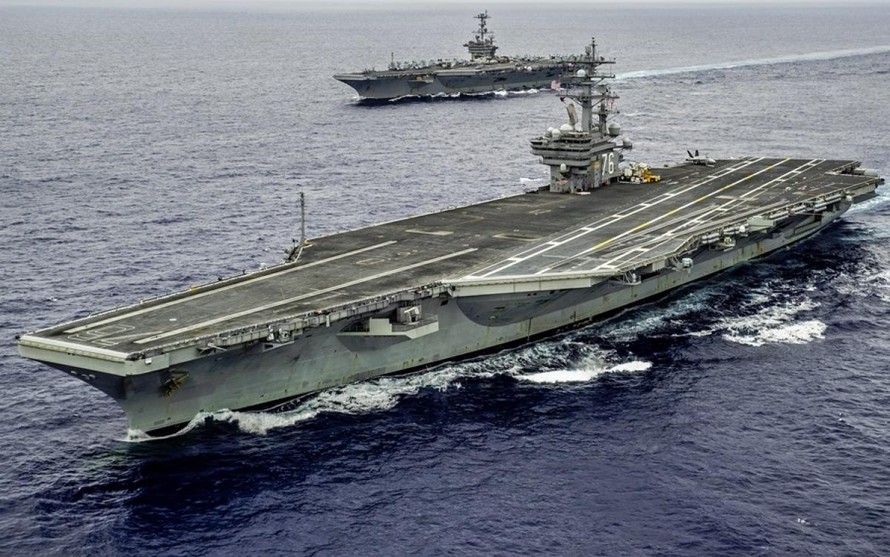 Tàu sân bay USS Ronald Reagan. (Ảnh: US Navy)