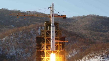 Tên lửa tầm ngắn Triều Tiên vừa được phóng ra ngoài khơi bờ biển phía đông nước này vào đầu tháng 7/2014.