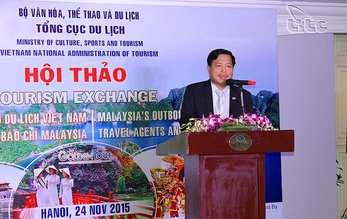 Vụ trưởng Vụ Lữ hành (TCDL) Nguyễn Quý Phương phát biểu tại hội thảo