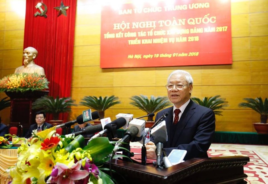 Tổng Bí thư Nguyễn Phú Trọng tham dự hội nghị.