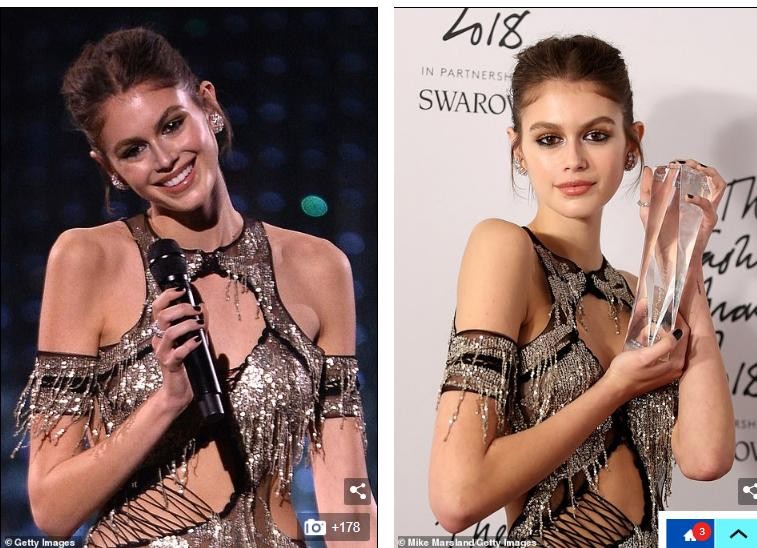 Kaia Gerber váy cut out gợi cảm, được vinh danh Người mẫu của năm