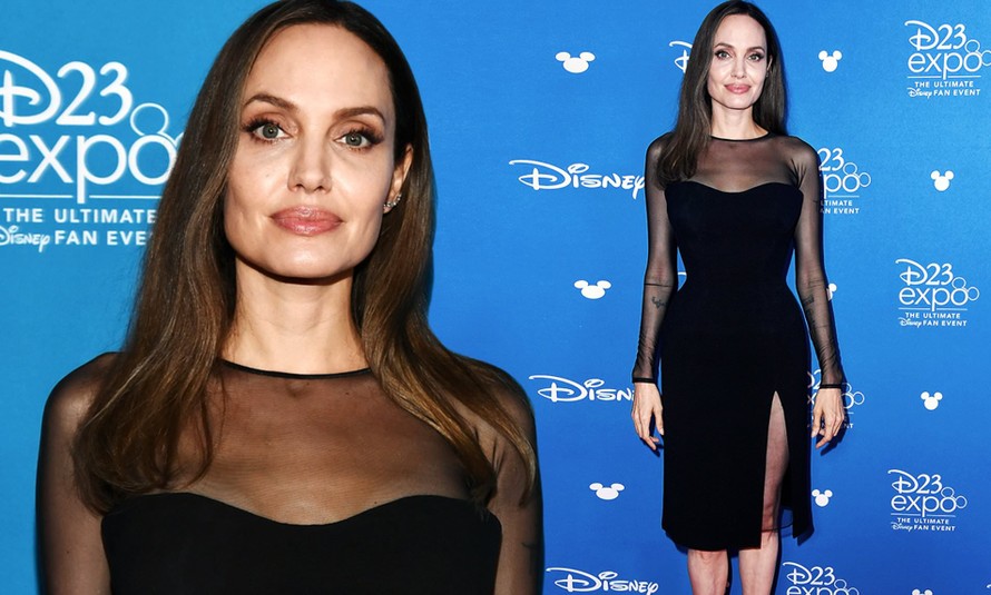Angelina Jolie diện đầm cocktail cắt xẻ gợi cảm 