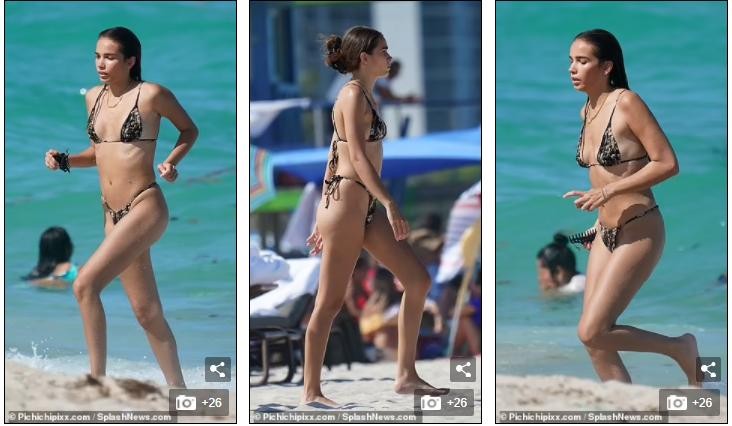 Tình cũ của cậu cả nhà Beckham khoe dáng với bikini siêu bé