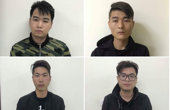 4 đối tượng bị khởi tố đều mang quốc tịch Trung Quốc.