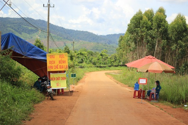 Một chốt kiểm dịch ở xã Hải, huyện Đắk Đoa, Gia Lai