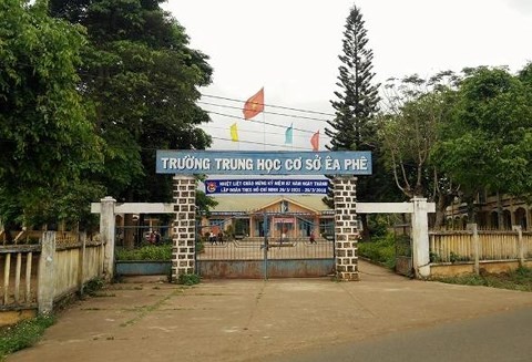 Trường THCS Ea Phê, nơi ông Phan Xuân Hạnh công tác