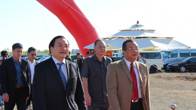 Phó Thủ tướng Hoàng Trung Hải tham dự lễ khởi công xây dựng sân bay Phan Thiết. Ảnh: AQ.