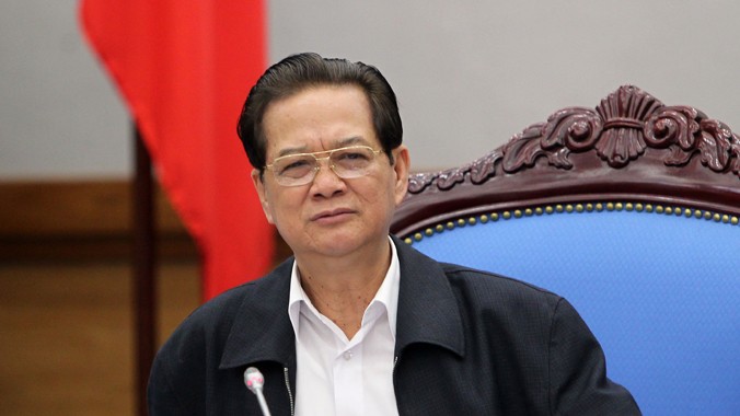 Thủ tướng Nguyễn Tấn Dũng phát biểu tại cuộc họp. Ảnh: Đức Tám.