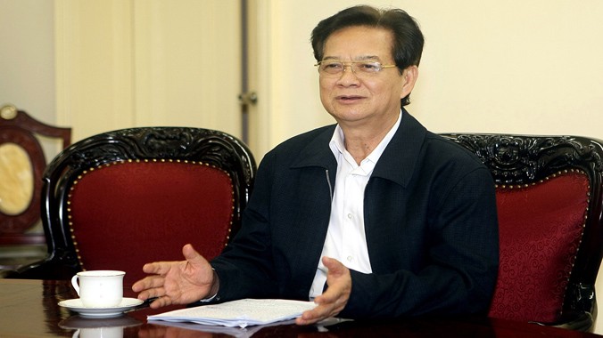 Thủ tướng Nguyễn Tấn Dũng chủ trì cuộc họp về chuẩn bị kỳ thi chung tốt nghiệp THPT và tuyển sinh đại học, cao đẳng. Ảnh: Phạm Kiên.