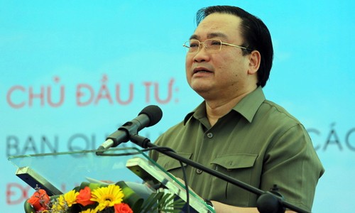 Phó Thủ tướng Hoàng Trung Hải đã phát lệnh khởi công dự án Đường cất hạ cánh số 2. Ảnh: Chinhphu.vn