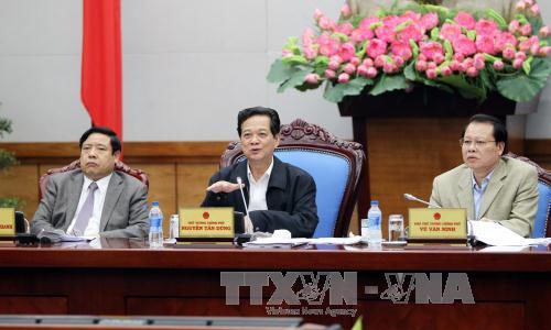 Thủ tướng Nguyễn Tấn Dũng phát biểu kết luận hội nghị. Ảnh: Đức Tám – TTXVN 