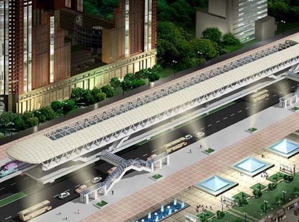 Mô hình dự án tuyến đường sắt đô thị số 1 đoạn Ngọc Hồi - Yên Viên.