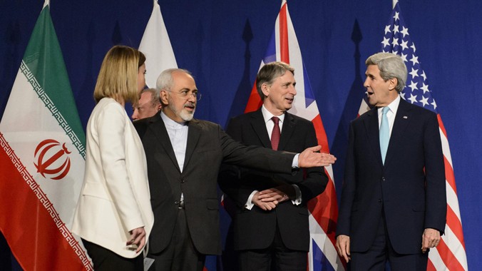 Nhóm P5+1 và Iran đạt được thỏa thuận khung về chương trình hạt nhân của Iran. Ảnh: NBC News.