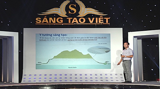 TS Bùi Du Dương cùng cộng sự giành giải nhất chương trình Sáng tạo Việt. Ảnh nhân vật cung cấp.