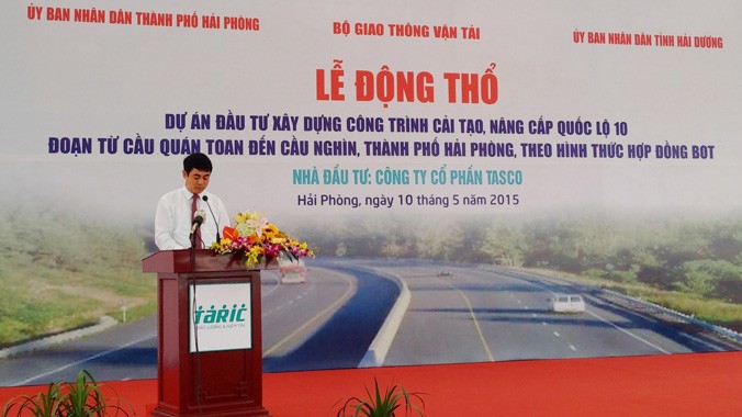 Ông Nghiêm Xuân Thành - Chủ tịch HĐQT Vietcombank phát biểu tại Lễ động thổ.