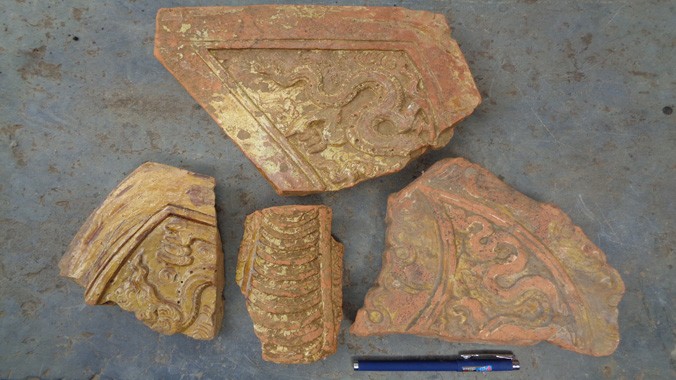 Một số hiện vật tìm thấy ở núi Xuân Đài.