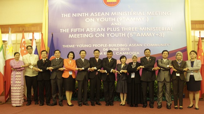 Hội nghị Bộ trưởng Thanh niên ASEAN lần thứ 9 tại Campuchia. Ảnh: Trung Hiếu.
