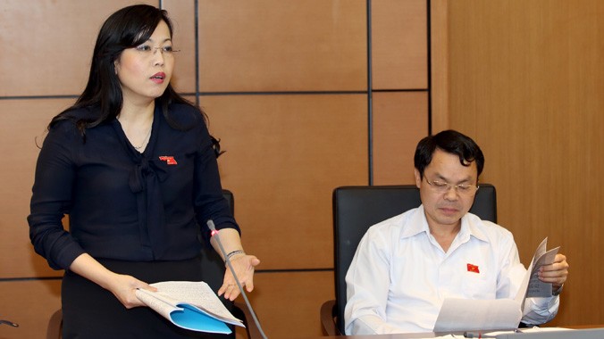 Phó Chủ nhiệm Văn phòng QH Nguyễn Thanh Hải phát biểu tại nghị trường. Ảnh: Như Ý.