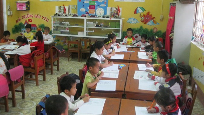 Lớp học theo mô hình VNEN tại Thái Nguyên.