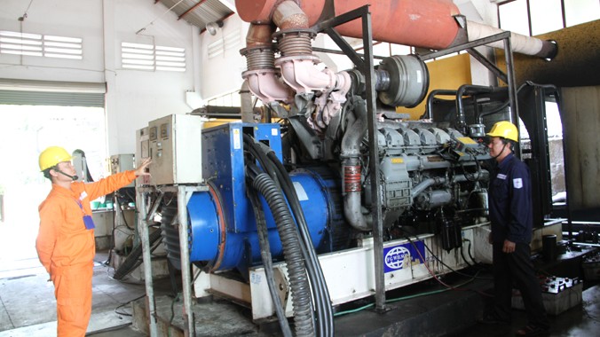 Tổ máy diesel mới được lắp đặt tại Côn Đảo. Ảnh: ĐD.