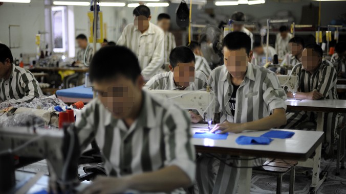 Các phạm nhân trong Trại giam Yên Hạ tham gia lao động cải tạo. Ảnh: Xuân Tùng.