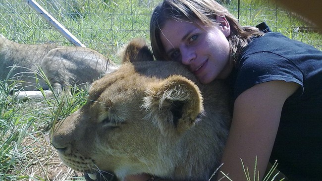 Cô gái thích ngủ với sư tử