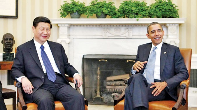 Với tư cách Phó Chủ tịch Trung Quốc, ông Tập Cận Bình gặp Tổng thống Mỹ Barack Obama tại Nhà Trắng ngày 14/2/2012 . Ảnh: Xinhua.