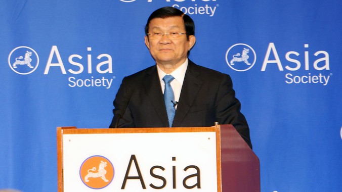 Chủ tịch nước Trương Tấn Sang phát biểu tại Đối thoại chính sách tại Hội Châu Á.