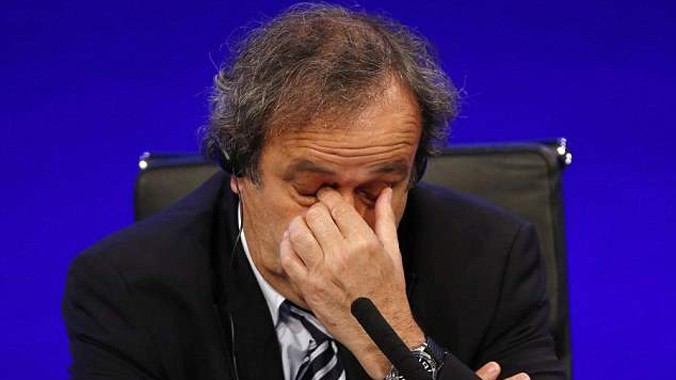 Chủ tịch UEFA Michel Platini có thể sẽ phải cách ly với đời sống bóng đá trong nhiều năm? Ảnh: AP.
