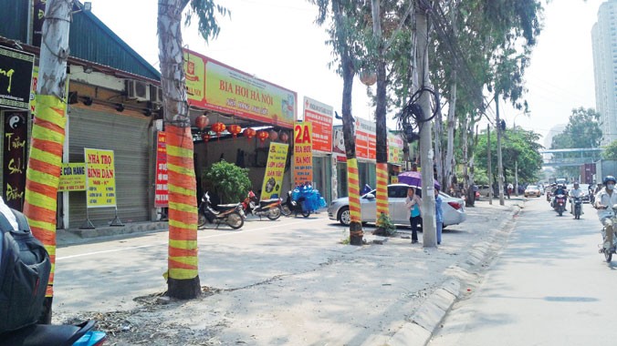 Những công trình xây dựng trái phép trên đất dự án dọc đường 70, xã Tân Triều, Thanh Trì.