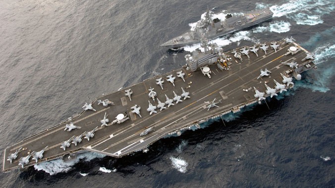 Tàu sân bay Mỹ thường xuyên hiện diện tại khu vực Biển Đông. Ảnh: US Navy.