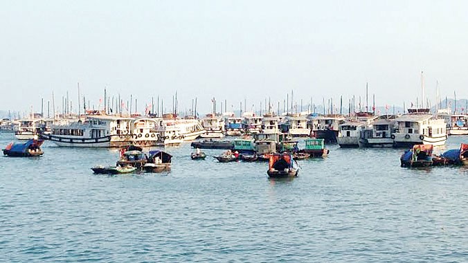 Tỉnh Quảng Ninh kiên quyết dừng hoạt động những tàu du lịch xả nước la canh lẫn dầu ra vịnh Hạ Long.