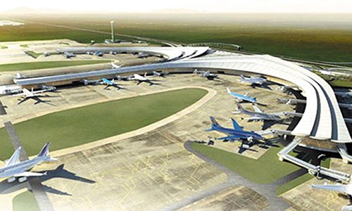 Mô hình dự án sân bay Long Thành.