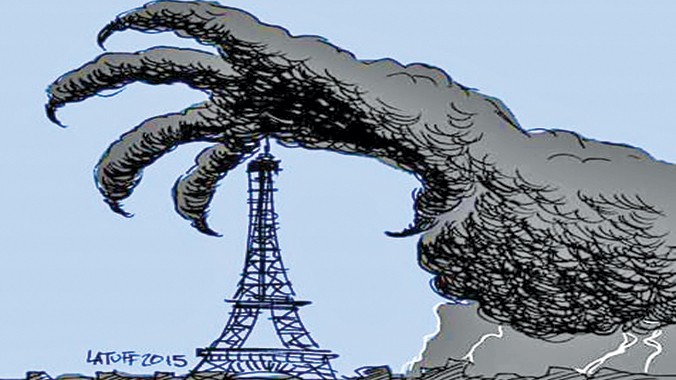 Paris đang bị bóng tối, cái ác đe dọa che lấp ánh sáng của bầu trời tự do.
