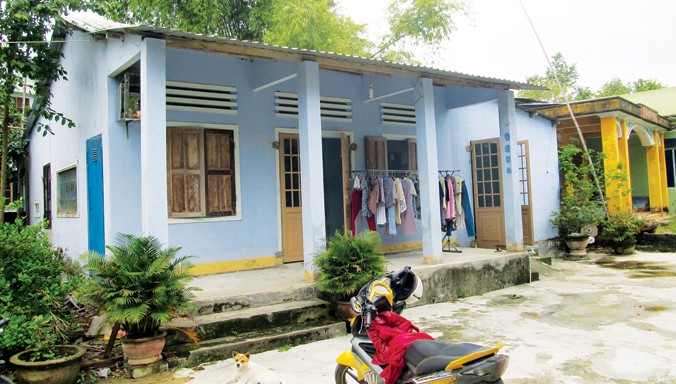 Căn nhà cấp 4 tại thôn Dương Sơn của gia đình anh Lý Phước Cang.