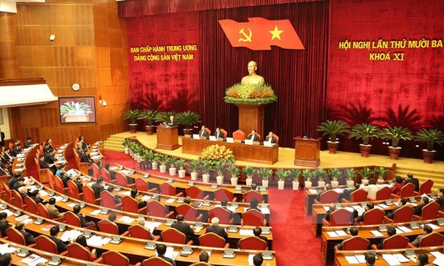 Quang cảnh Hội nghị lần thứ 13 Ban Chấp hành Trung ương Đảng khóa XI. (Ảnh: Trí Dũng/TTXVN/Vietnamplus.vn)