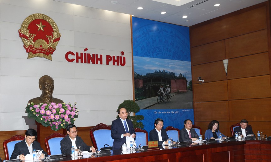 Phó Thủ tướng Nguyễn Xuân Phúc chủ trì hội nghị. Ảnh: Chinhphu.vn
