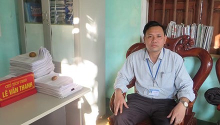 Ông Lê Văn Thanh Chủ tịch UBND xã Hạ Sơn. Ảnh: Việt Hương.
