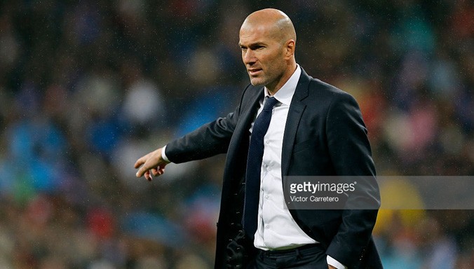 Zidane hưởng hương vị chiến thắng ngay trận đầu dẫn dắt Real. Ảnh: GETTY IMAGES.