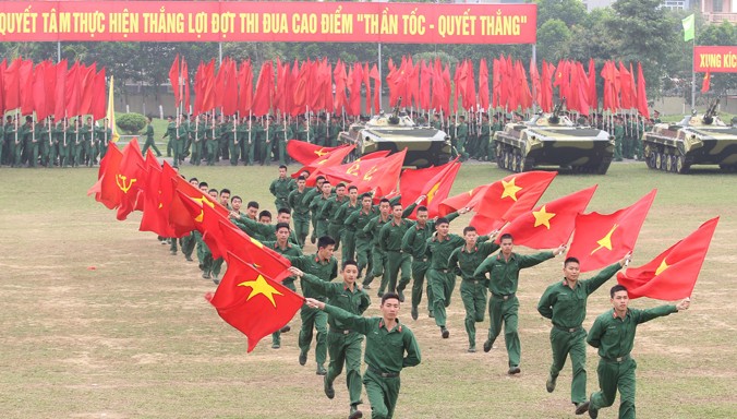 Tuổi trẻ Quân đội đặt nhiều kỳ vọng vào Đại hội lần thứ XII của Đảng. Ảnh: Nguyễn Minh.