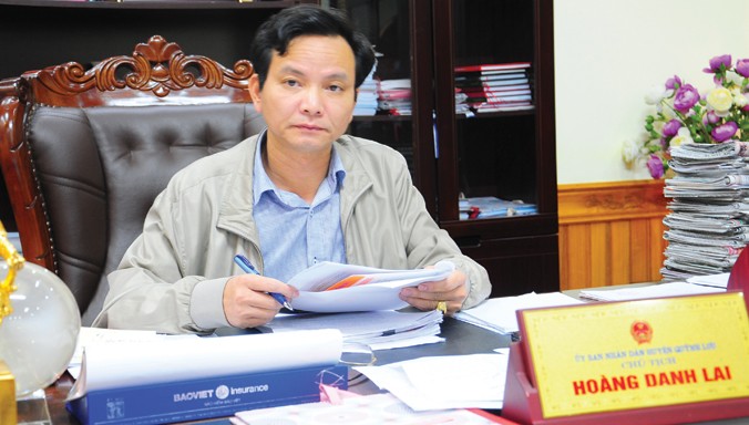 Chủ tịch UBND huyện Quỳnh Lưu Hoàng Danh Lai.