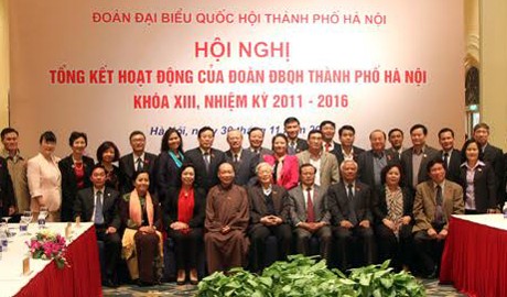 Đoàn ĐBQH TP Hà Nội khóa XIII tổng kết hoạt động nhiệm kỳ 2011-2016. Ảnh: Dân Trí