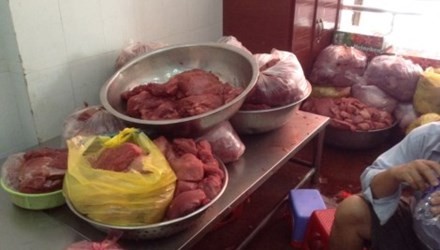 Số thịt thu giữ tại Cty TNHH Bính Hạnh